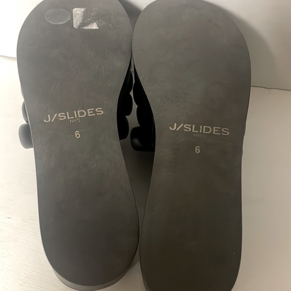 J/SLIDES QUIRKY SANDAL BLACK LEATHER - Picture 4 of 4